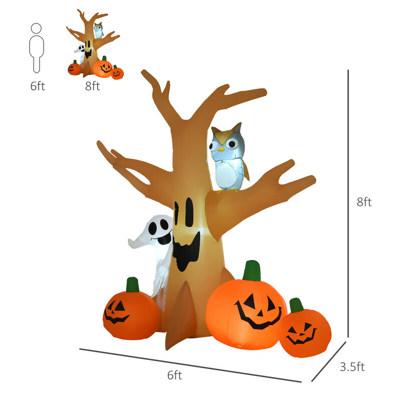 BreeBe 7.5 ft Halloween Inflatable Haunted Tree with LED Lights image number 2