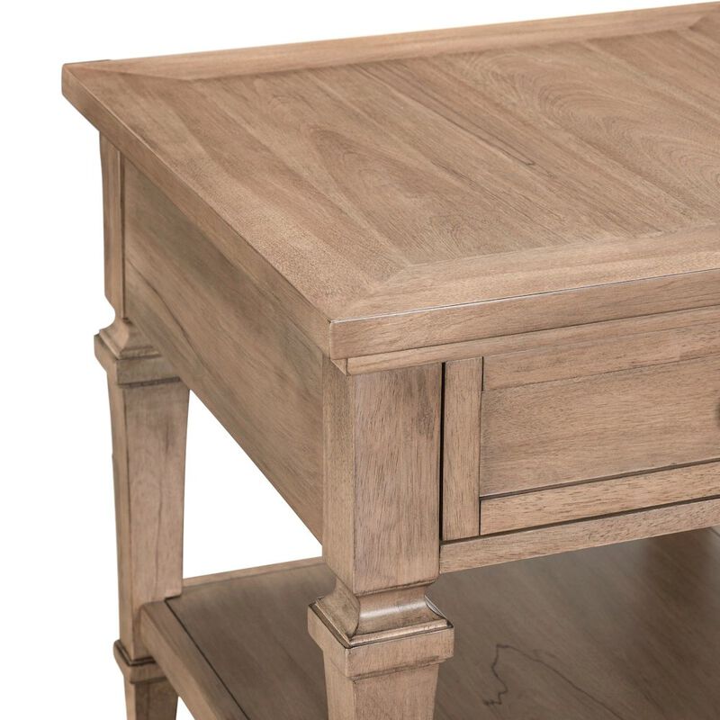 Liberty Furniture Haven Hills End Table for Living Room Traditional - Camel Beige Birch Wood image number 7