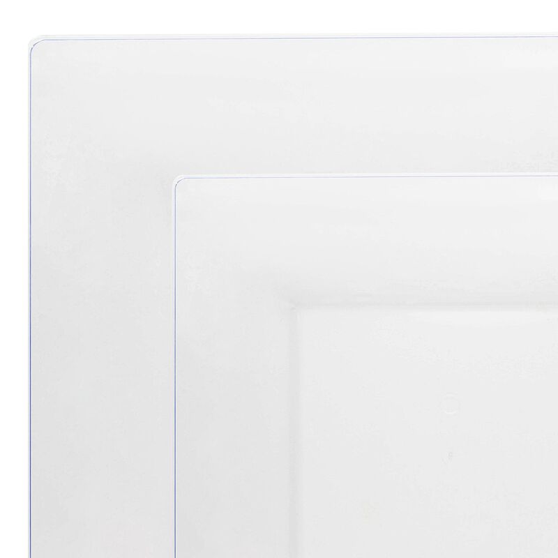 Clear Square Plastic Dinnerware Value Set (40 Sets) image number 9