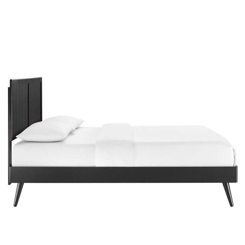 Modway - Alana Queen Wood Platform Bed with Splayed Legs