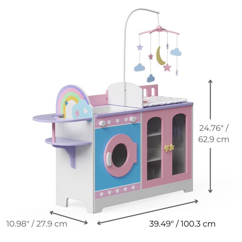 Olivia's Little World 6-in-1 Baby Doll Changing Station, Pink/Purple image number 7