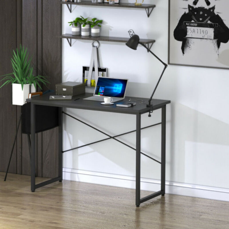 Modern Computer Desk Study Writing Table with Storage Bag for Home and Office