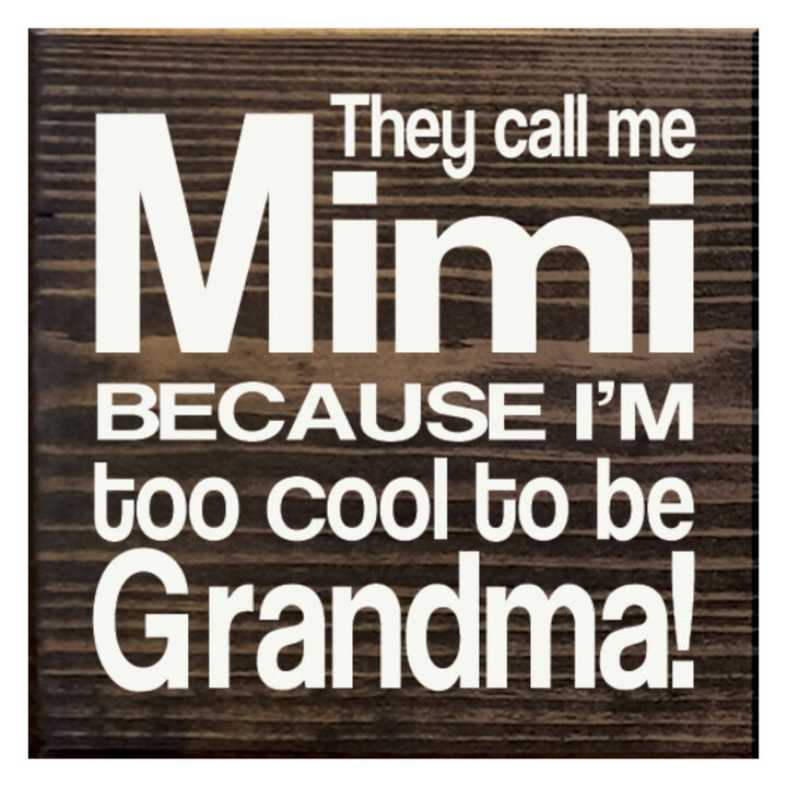 Solid Pine Mimi Quote Wall Sign for Home Decor and Grandparent Gift