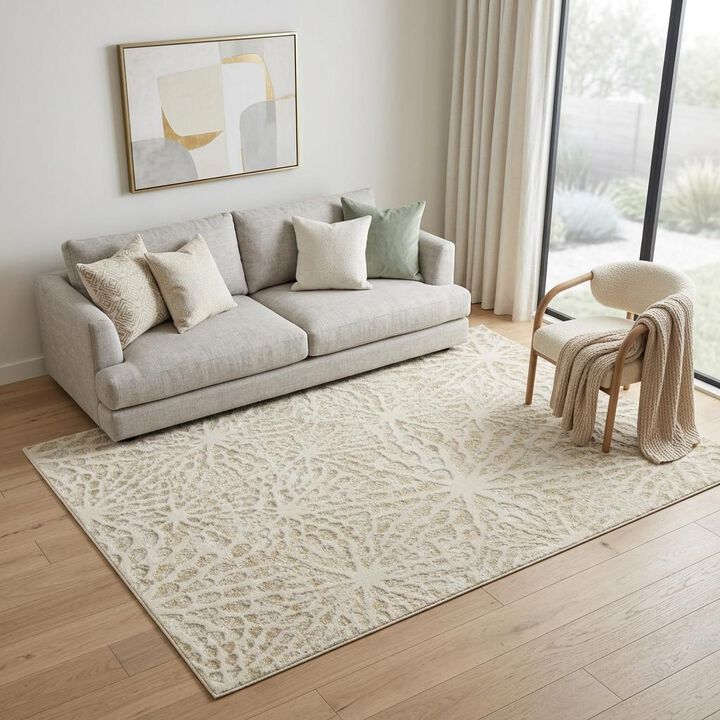 HomeRoots Abstract Area Rug