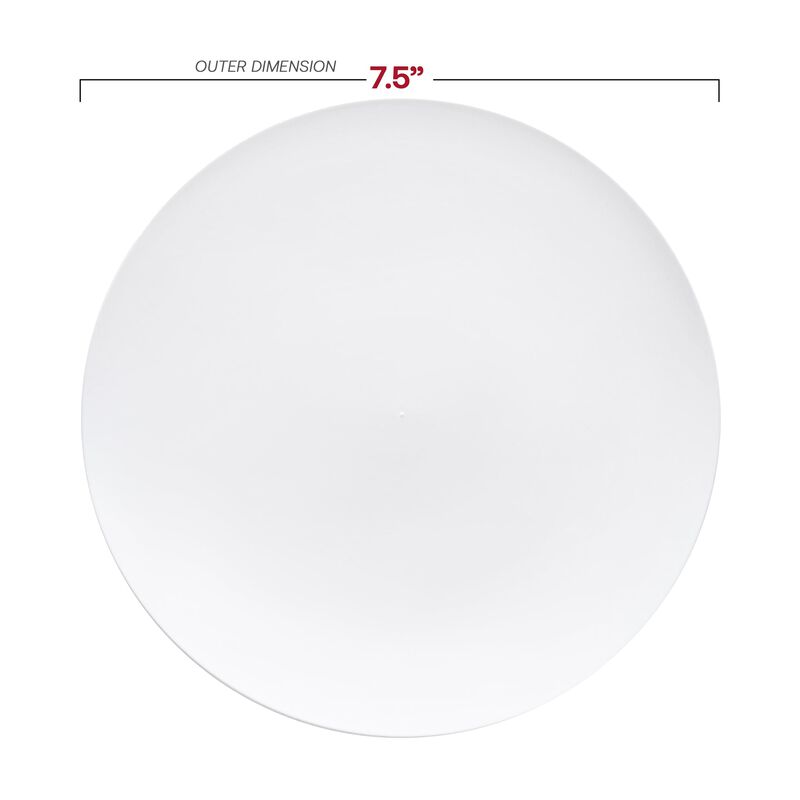 Solid White Organic Round Plastic Dinnerware Value Set (40 Sets) image number 3
