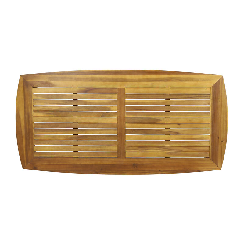 7 Piece Outdoor Acacia Wood Dining Set image number 4