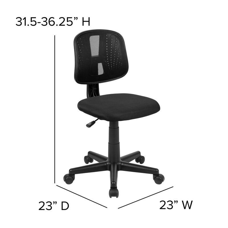 Flash Fundamentals Mid-Back Mesh Swivel Task Office Chair with Pivot Back image number 4
