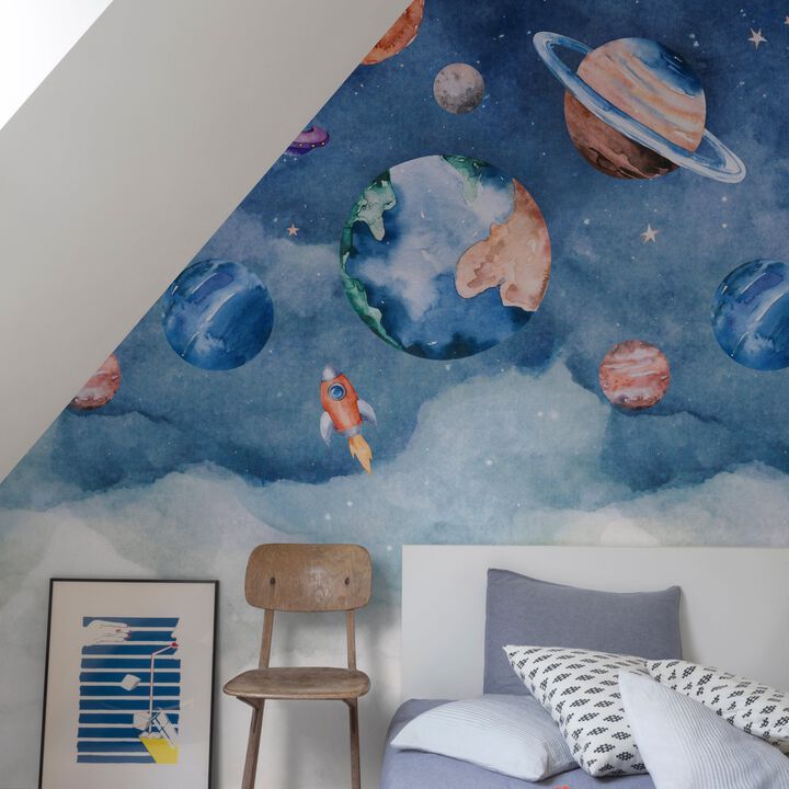 Orom II Photographic All-over Print Blue Mural A77201