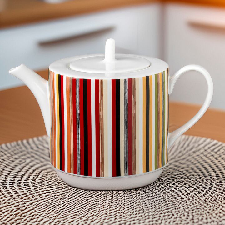 Tea & Coffee Pot STRIPES JENKINS 148, diam. 4.72", H 5.12"