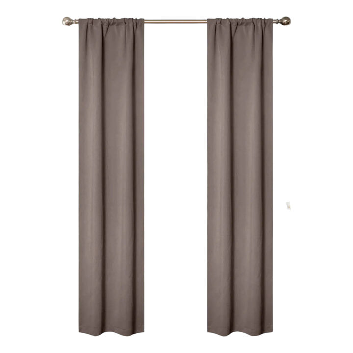 Blackout Curtain Set of 2, Solid Window Drapes for Bedroom and Living Room