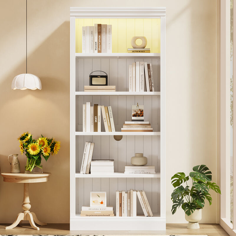 Bibpum LED Tall Bookcase image number 2