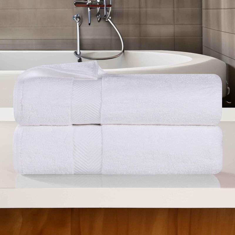 Plush Zero Twist Cotton Bath Towels Set of 2 for Bathroom Comfort image number 1