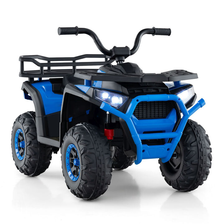 24V Kids Ride-On ATV Quad with LED Lights, Sound Effects and Electric Motor