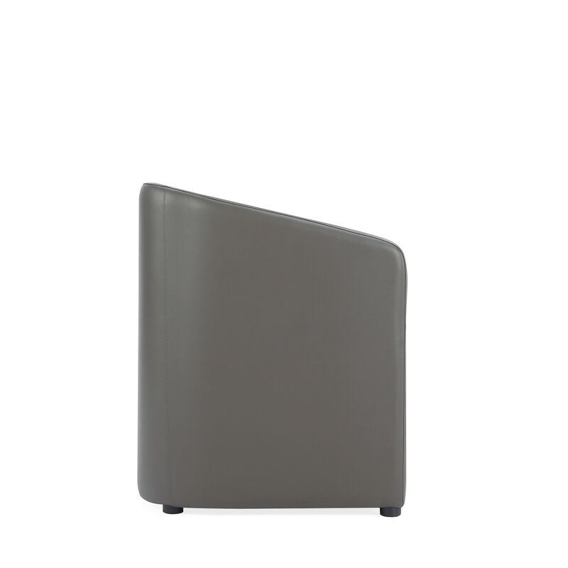 Anna Round Dining Arm Chair in Gray