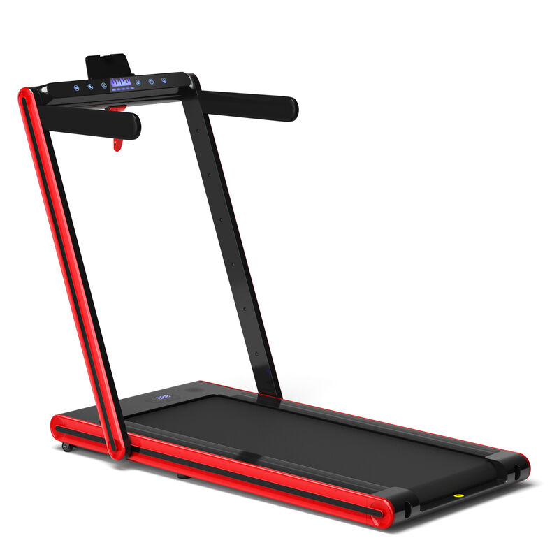 2 in 1 Portable Folding Treadmill with Dual LED Display for Walking and Exercise image number 3