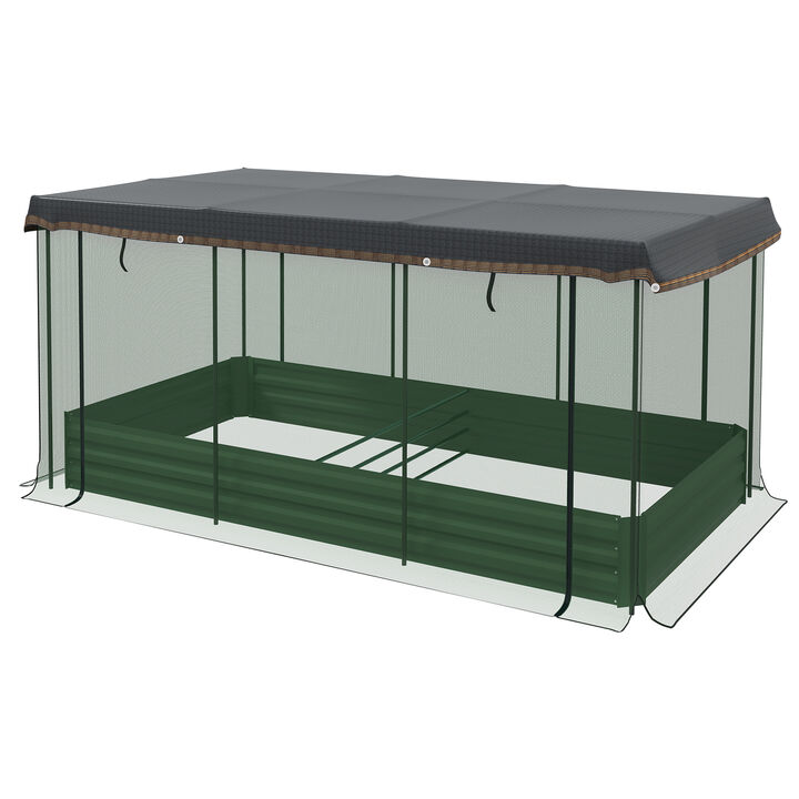 Hivvago Elevated Garden Bed with Protective Shade