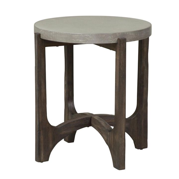 Liberty Furniture Cascade End Table in Wirebrush Rustic Brown