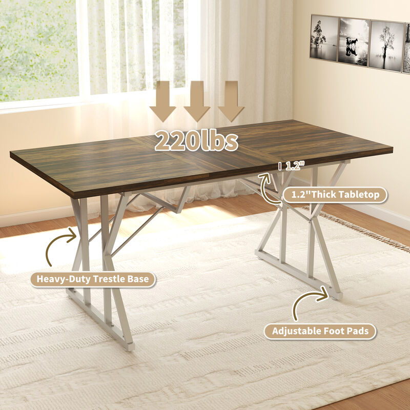 Hivvago Kitchen Dining Table for 4&ndash;6 with Extension Leaf image number 5