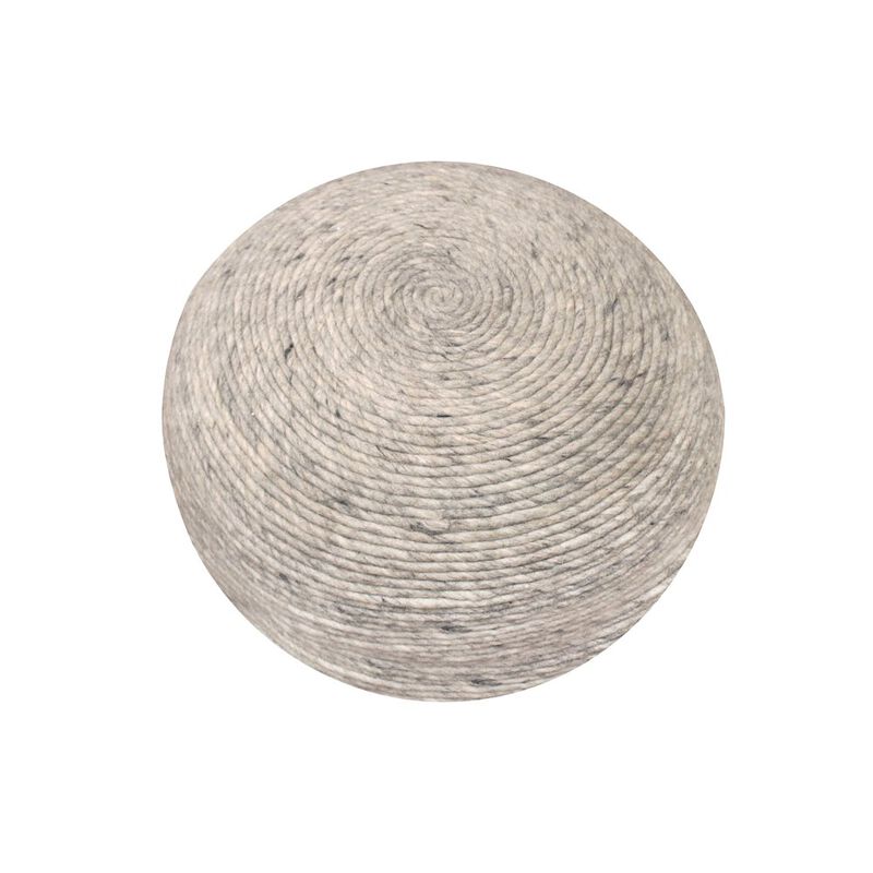 Modern Ellis Pouf in Wool