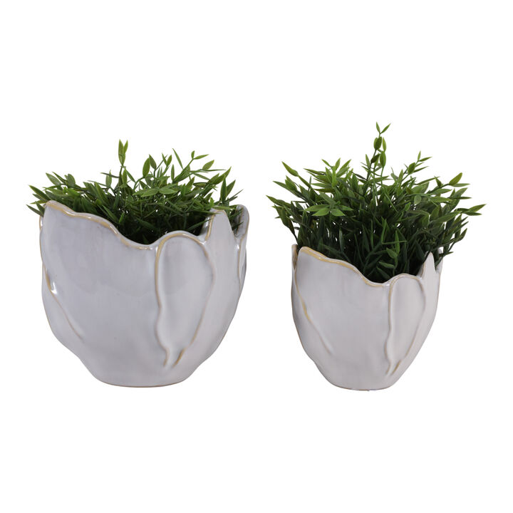 S/2 Flower Shaped Planters