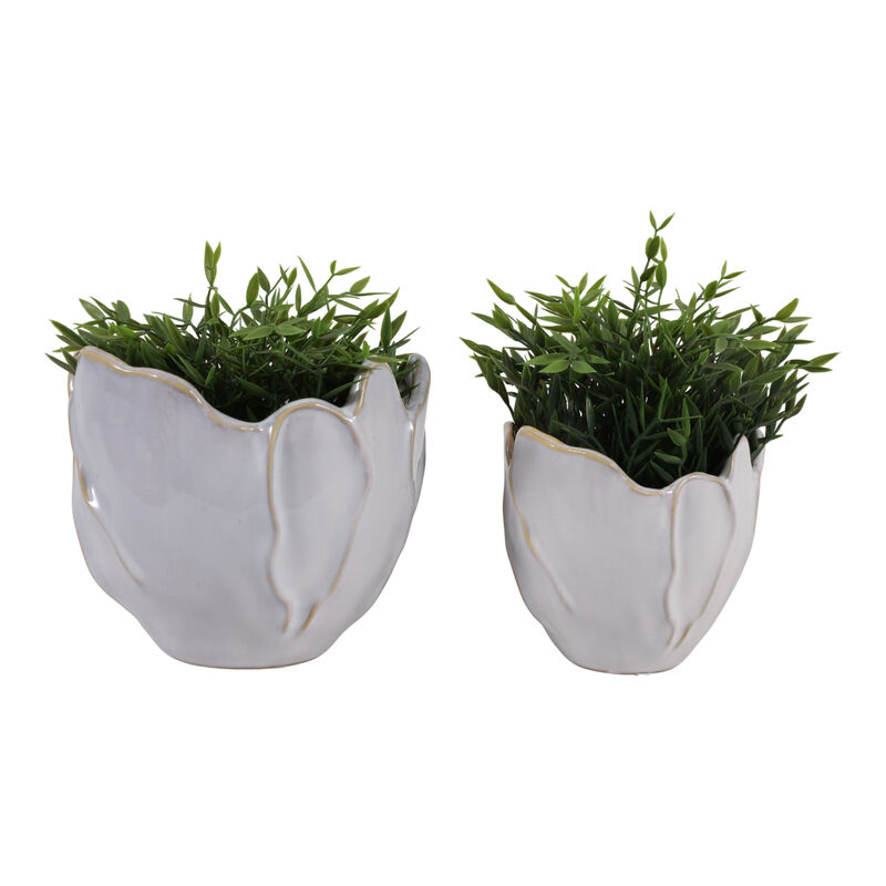 S/2 Flower Shaped Planters image number 1