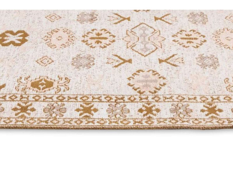 Mimi Peach and Beige Tribal Runner Rug image number 3
