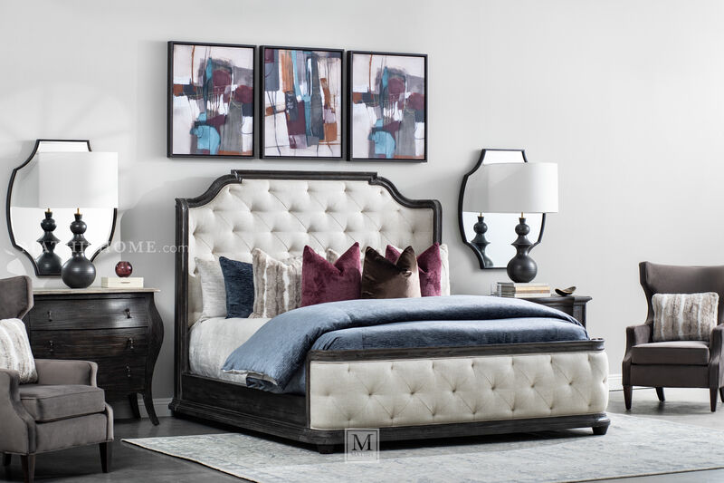 Traditions King Upholstered Panel Bed