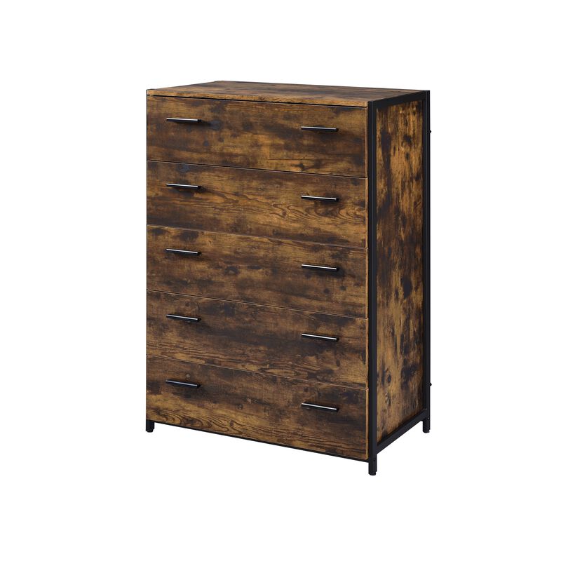 ACME Juvanth Chest, Rustic Oak & Black Finish