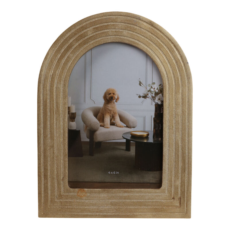 4x6" Arches Photo Frame, Gold image number 0