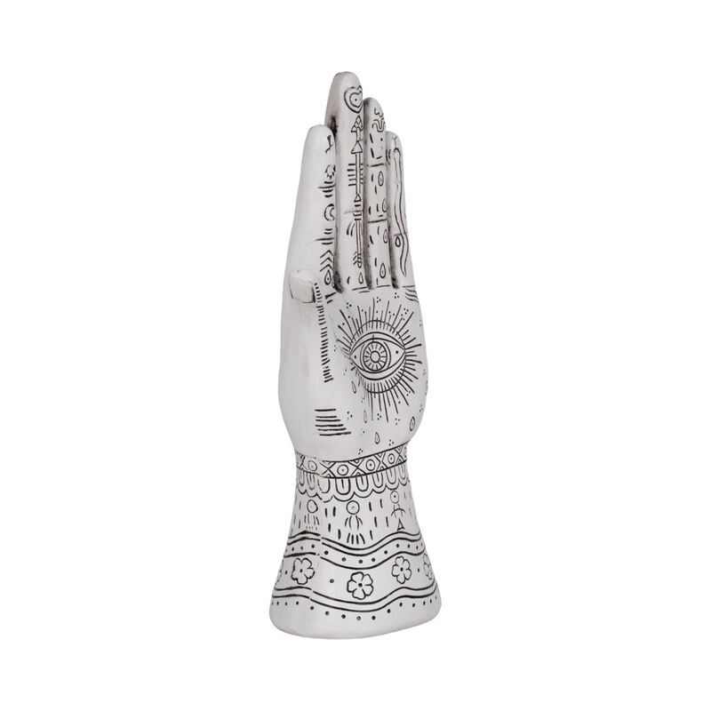 Resin, 10" Tattoo Hand, White image number 1