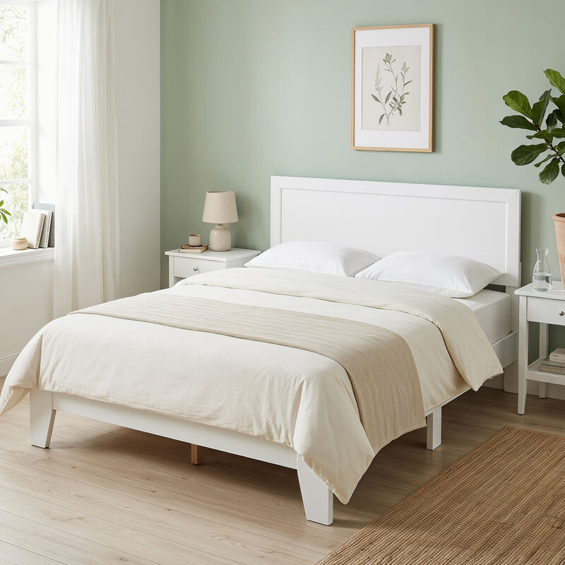 Modern Bedroom Bed Frame with Stylish Headboard Design image number 4