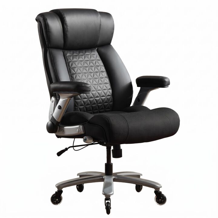 Office Chair with Adjustable Lumbar Support, Office Chair Heavy Duty with Flip-up Armrest