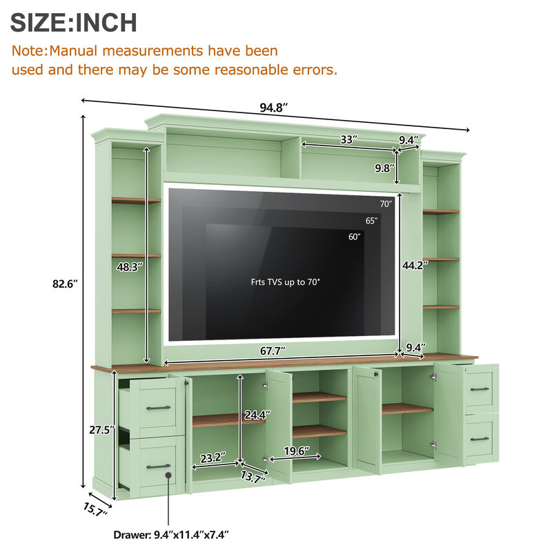 Balfid  Farmhouse Large TV Stand image number 8