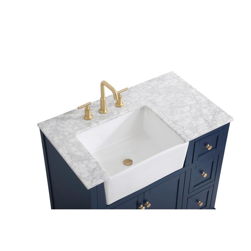 Elegant Kitchen and Bath 36 inch Single bathroom vanity in blue