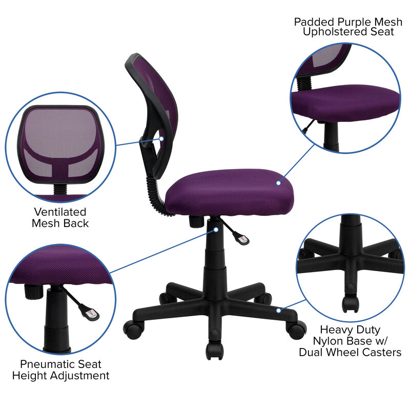 Neri Low Back Mesh Swivel Task Office Chair image number 3