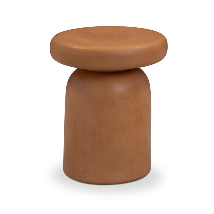 Lydia Red Concrete Indoor/Outdoor Side Table