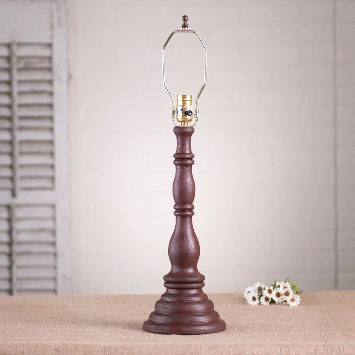 Davenport Lamp Base In Plantation Red