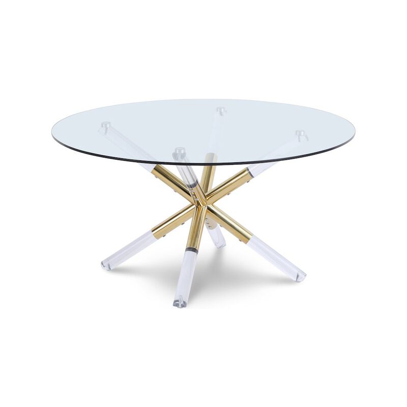 Meridian Furniture Mercury Acrylic/Gold Coffee Table