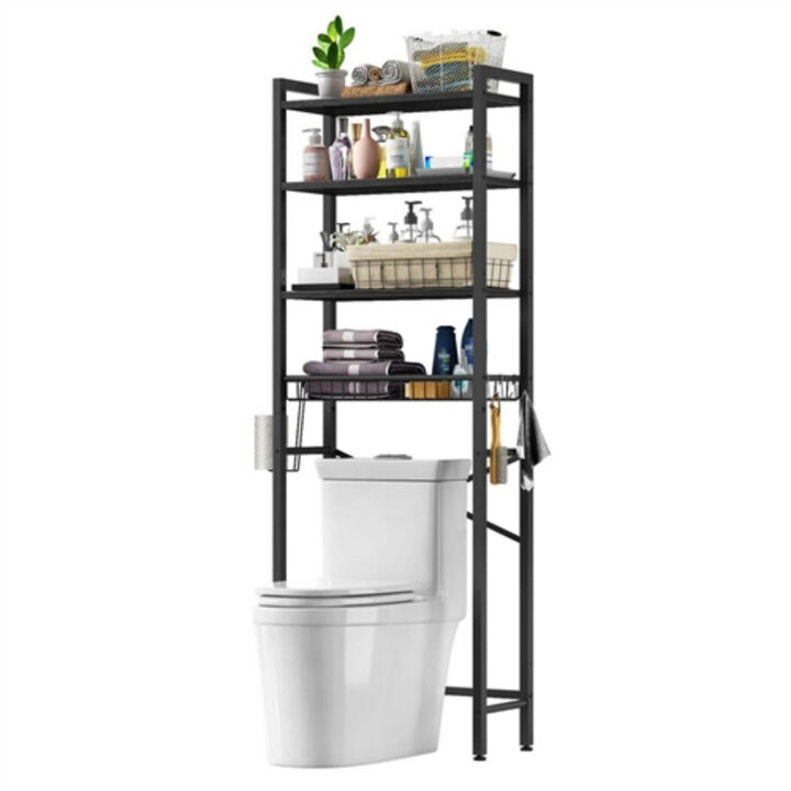 Over the Toilet Storage Freestanding Industrial Metal Shelving Unit