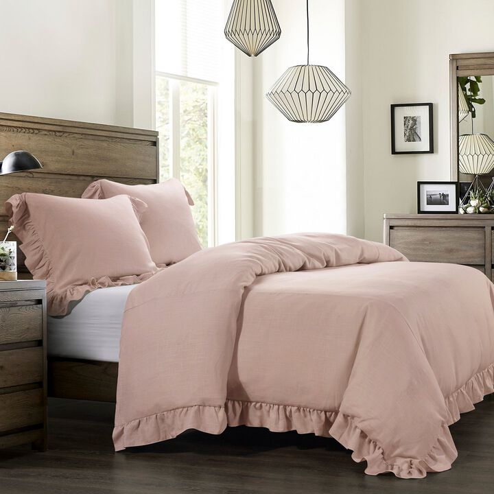 Lily Blush Queen Comforter Set