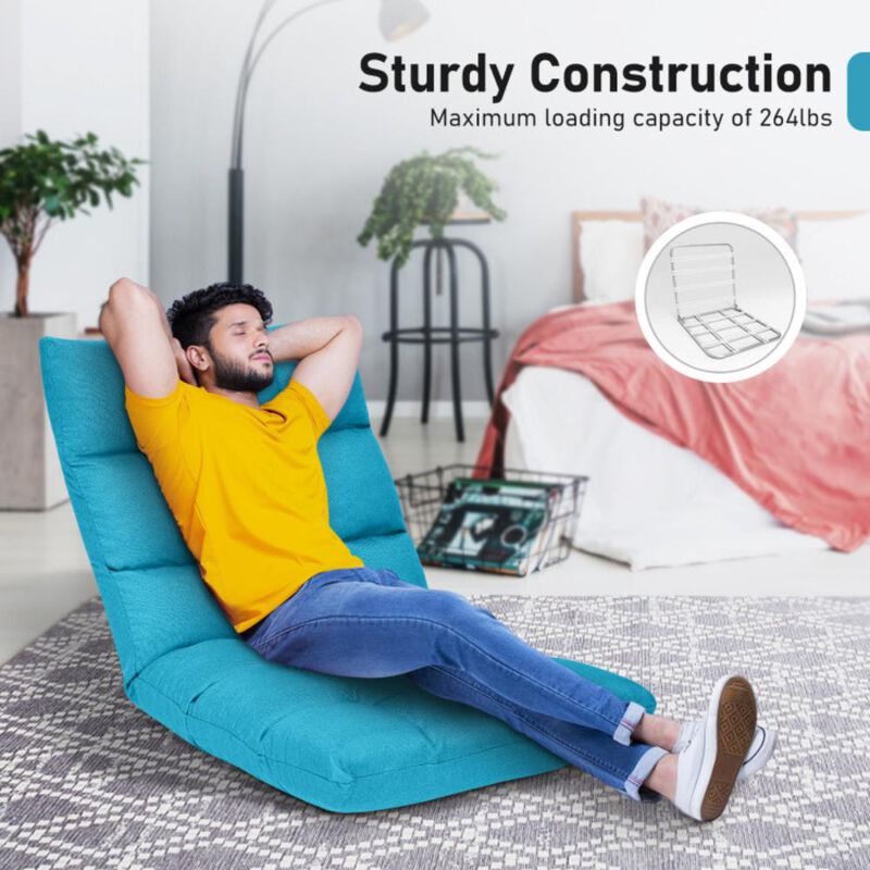 Hivvago 14-Position Adjustable Folding Lazy Gaming Sofa