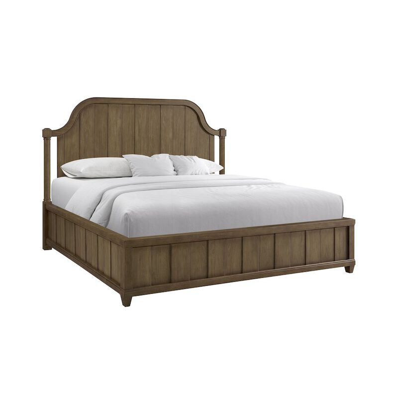 Magnolia Queen Planked Panel Bed - Almond image number 0