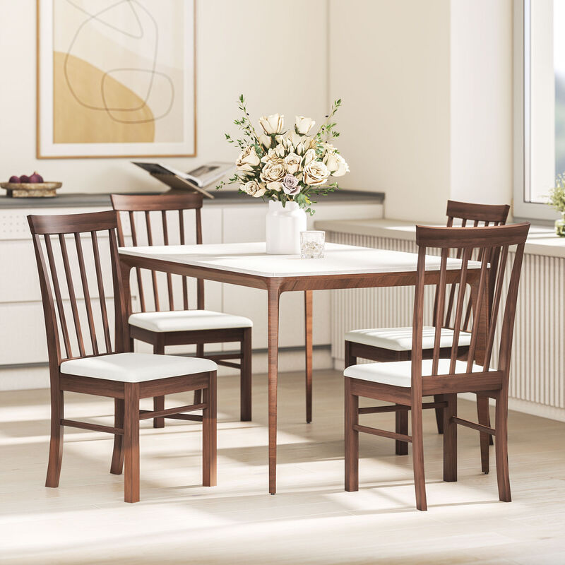 Modern Dining Chair with Upholstered Seat and Sturdy Frame for Home or Kitchen