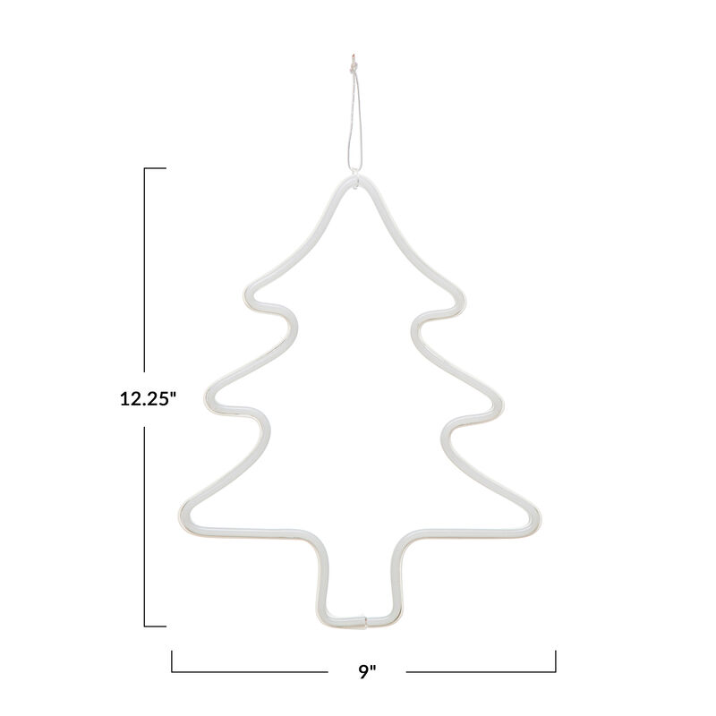 Wire Tree Wall Decor with LED Light, White (Batteries Not Included) image number 1