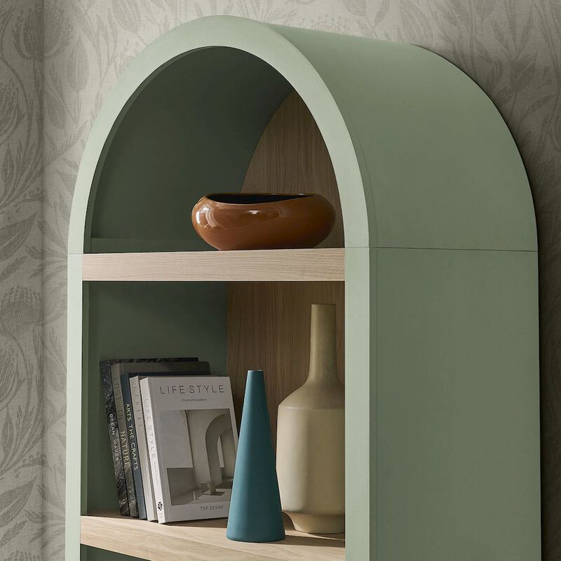 Caleb 4 Arched Display Shelf Bookcase image number 7