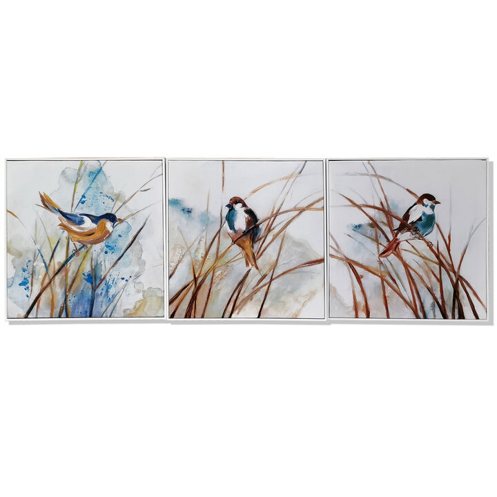 Feathered Trio Canvas (Set of 3)