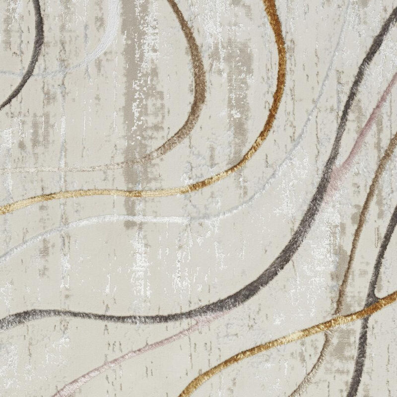 HomeRoots Abstract Non Skid Area Rug image number 0