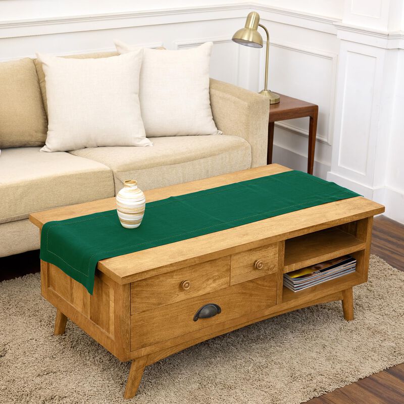 Linen Table Runner - Classic Hemstitch image number 0