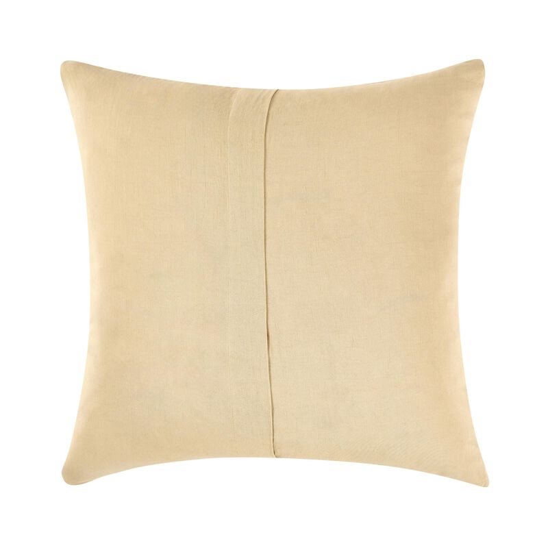 Paula Square Euro Pillow Sham, Amber Soft Stone Washed Hemp, 26 Inch - Benzara