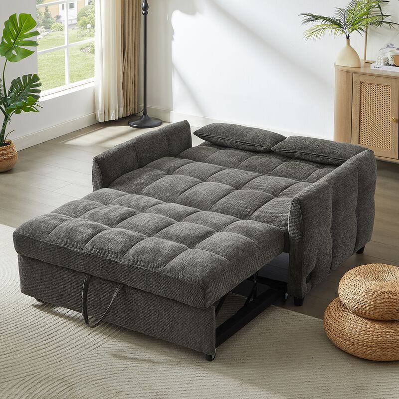 Merax Loveseat Sofa Pull-out Sleeper Sofa with 3 USB Ports